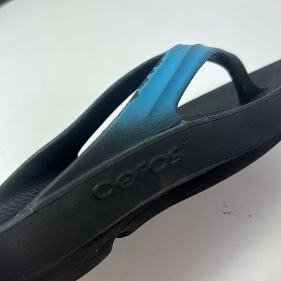 Oofos Oolala Luse Black/Blue Women's Sandals - Picture 14 of 15